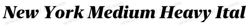 New York Medium Heavy Italic字体转换